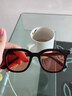 杜兹（DUZI）彩色透明眼镜 方框太阳镜GD权志龙同款墨镜潮墨镜 海洋片-红 实拍图
