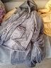 俞兆林（YUZHAOLIN）睡衣冬季男珊瑚绒26年新款男士高端家居服加厚加绒男款秋冬天套装 NSCJF-CK107浅灰织带 【不掉毛，不掉色，可机洗】 3XL (185/104A) （建议175-20 实拍图