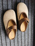西遇包头半拖鞋女2025春季新款日系复古棕色懒人平底穆勒鞋勃肯鞋 浅灰色 38 实拍图