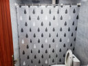 美居客 浴帘浴室隔断帘防水防霉挂帘卫生间窗帘淋浴帘1.5*1.8M (雨滴) 实拍图