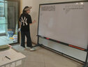 京庆天创 钢化玻璃白板支架式活动黑板移动立体办公会议大黑板立式教学培训支架式带轮磁性写字板彩色玻璃 实拍图