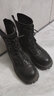大东马丁靴2025年冬季新款欧美时尚粗跟短靴时尚百搭女鞋1135 黑色（单里） 35 实拍图