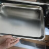 美家厨帮 304不锈钢方盘加深托盘方形大尺寸家用烤鱼烤箱烤盘提拉米苏盘子 日式浅方盘35*27*2（304钢） 实拍图
