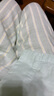 无印良品（MUJI） 女式 无侧缝双层纱织睡衣女士家居服春秋纯棉条纹格纹长袖 女款 淡绿色条纹 XL (上装165/92A下装165/74A) 实拍图