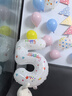 仕彩 白色印花数字气球装饰品儿童生日派对场景布置户外手持拍照道具5 实拍图