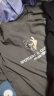 南极人纯棉短袖t恤男士装夏季潮流宽松休闲圆领半袖体恤衫上衣服 黑格帆船+黑R+灰蓝V+铁灰鹿头 XL 实拍图