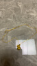 周六福（ZLF）520礼物     18K金项链女三色多彩肖邦链锁骨素链生日礼物 推拉圆珠款-黄-可调节47cm（1.6-1.8g) 实拍图