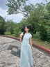 自巧小个子慵懒松弛感短袖t恤半身裙套装女2024夏季新款显瘦上衣 水雾蓝半裙 XS (2码) 实拍图