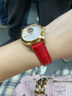 适用天梭T050女表带1853韵驰心媛系列 T050207A T050217A真皮表链 红色-无扣款 16-14mm 实拍图