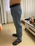 潮酷胖胖熊 牛仔裤男弹力宽松直筒裤 春夏季薄款大码牛仔长裤 浅蓝色070# 34 (2尺7)160斤左右 实拍图