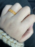 赛菲尔黄金戒指女款足金古法珐琅桃花戒指活口调节花朵指环送女友礼物 约3.65克 实拍图