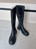 ZHR长靴女冬加绒保暖不过膝女靴厚底增高显瘦百搭女靴  黑色 37 实拍图