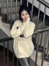 鲁雅尔慵懒风白色毛衣女秋冬季新款韩系高级感内搭chic上衣服打底针织衫 白色常规 [L码] 均码 【建议80斤到150斤】 实拍图
