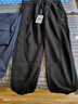真维斯（Jeanswest）运动卫裤男款2025秋冬新款男士宽松束脚加绒哈伦裤休闲裤子男秋款 藏青色(加绒款).+黑色(加绒款) 4XL 实拍图