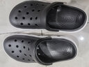木林森洞洞鞋男夏季外穿防滑厚底网红新款沙滩包头拖鞋男士运动凉鞋男 黑色 40 实拍图