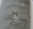 梦至尊s925银项链女十字架吊坠镶钻十字架盒子链锁骨链女友生日礼物 十字架单吊坠不配项链 实拍图