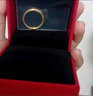 中国黄金（CHINA GOLD）古法素圈黄金戒指女足金情侣对戒三生三世指环节日生日礼物送老婆 【光面】单戒11号【国金礼盒】 0.5g 实拍图