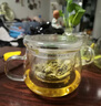 物生物（RELEA）玻璃杯男女士茶水分离办公泡茶杯双层耐高温花茶杯带把手 常规款 320ml 实拍图