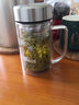 渊之源玻璃杯双层带盖男女式真空保温杯子泡茶喝水茶杯内层广告logo印字 办公杯带过滤网 380ml 花色随机 实拍图