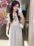 舒芳蝶（shufangdie）法式学院风衬衫裙教资面试服装连衣裙学生夏季仙女气质超仙长裙子 图片色 M 实拍图