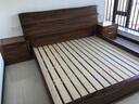 果真乌金木实木床家用卧室婚床现代中式全实木床1.8米双人床 上风上水系列【1.5米普通床】 实拍图