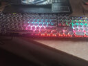 美尚E族蒸汽青轴朋克机械键盘鼠标套装台式电脑办公笔记本USB有线发光游戏外设绝地求生吃鸡电竞专用外设 【键鼠套装】多媒体版-黑色 字符透光+Q5鼠标 实拍图