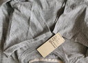 无印良品 MUJI 男式 粗细不均棉线 天竺编织 条纹短袖T恤 ABB04A0S 灰色X横条 M 实拍图