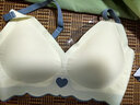 雅姿花无痕运动内衣女小胸罩聚拢无钢圈收副乳睡眠文胸夏季薄款舒适少女 白色套装 L (适合36/80ABC) 实拍图
