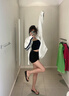 HUJIUTUO拖鞋人字拖女夏时尚外穿浴室防滑夹脚凉拖鞋平底海边沙滩鞋1.5cm 黑色1.5cm 正常码 39 实拍图