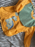 南极人儿童罩衣防水围裙秋冬季男女孩宝宝吃饭罩衣防脏灯芯绒婴儿反穿衣 泰迪绒藏青色 90（建议0-2岁） 实拍图