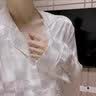 浪莎女士睡衣女情侣男士长袖家居服仿真丝缎面网红风可外穿冰丝套装 实拍图