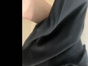 轩莱雅休闲裤子男春夏新款垂感西装裤韩版潮流宽松直筒裤青年运动九分裤 黑色+卡其色 XL 【建议120-130斤】 实拍图
