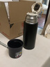 膳魔师（THERMOS）保冷保温杯不锈钢水杯磨砂黑350ml子双盖学生礼物FFM-351 实拍图