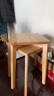 家逸 实木凳子家用餐凳客厅餐椅创意可叠方凳 原木色板凳 实拍图