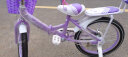 酷宝仕儿童自行车14/16寸3-10岁小孩折叠单车学生车宝宝公主款脚踏车 紫色折叠+加宽闪光轮+铝合金车圈 18寸(适合身高115—150CM) 实拍图