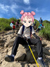 鲁滨逊 碳纤维折叠登山杖 超轻五节杖 碳素拐杖徒步手杖爬山装备 鲁小南深蓝（短款105-120） 实拍图