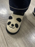 小茸室内居家静音儿童拖鞋秋冬熊猫 2-9岁男女宝地板无声羊毛保暖棉拖 超轻静音底 内长22cm 适合脚长19.5-20.5cm 实拍图