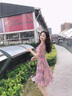 蕾遇（LEIYU）高端品牌 雪纺连衣裙女 夏季新款短袖显瘦气质碎花裙子 花色 M 实拍图