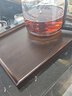 瓷牌茗茶具 竹制茶盘托盘功夫茶具茶奉长方形水果盘大中小号茶茶托茶台 胡桃色（托盘）中号33*21*1.7cm 实拍图
