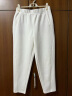 欧莎（OSA）经典款夏季薄款白色空气运动裤女高腰显瘦卫裤垂感直筒休闲裤子 白色 XL 晒单实拍图