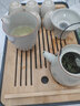 瓷牌茗茶具 汝窑茶具套装茶壶盖碗茶杯整套家用开片功夫茶具办公茶盘小套组 《御煌提梁壶》六杯10件套+茶盘 实拍图