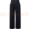 DZZIT【爆款补单】地素春秋阔腿裤子ins高街潮流设计高腰直筒牛仔裤女 深蓝 25 实拍图
