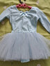 艾舞戈儿童舞蹈服女童练功服秋季可爱蓬蓬纱裙公主芭蕾舞裙幼儿演出服装 【亮片蝴蝶-四层纱】浅蓝-长袖 120 实拍图