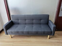 卓芝 布艺沙发床客厅卧室组合家具北欧现代小户型出租房公寓折叠沙发 5号深灰色(棉麻布) 3人位(1.7米长*宽0.95米)配2抱枕 实拍图