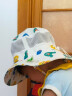 伊米伦防紫外线儿童帽子夏季防晒帽宝宝遮阳帽薄款透气网眼帽男童渔夫帽 白底跃动字母-防紫外线 50CM建议1-2岁 实拍图