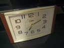康巴丝（Compas）大字闹钟座挂两用净音扫简约老人闹钟床头台式桌面电子台钟 白色小号座钟2336 长17高11厘 实拍图