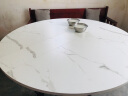 柜人乐 大圆桌折叠家用多功能饭店酒店吃饭桌子简易餐桌创意客厅可移动 1.4米-（8人）大圆桌-白理石纹 实拍图