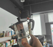比乐蒂（Bialetti）【百年品牌】摩卡壶 经典意式手冲咖啡壶家用浓缩手动咖啡机礼物 2杯份+4.0电陶炉(雅致银) 80ml 实拍图