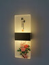 寻光之鹿壁灯新中式床头灯创意印花灯具 精美韵味艺术装饰灯 梅兰竹菊 拉丝金27*10cm牡丹 暖光 实拍图