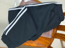 阿迪达斯 （adidas）运动裤男春季休闲收口卫裤直筒裤抽绳棉质长裤 黑白束脚裤 2XL  晒单实拍图